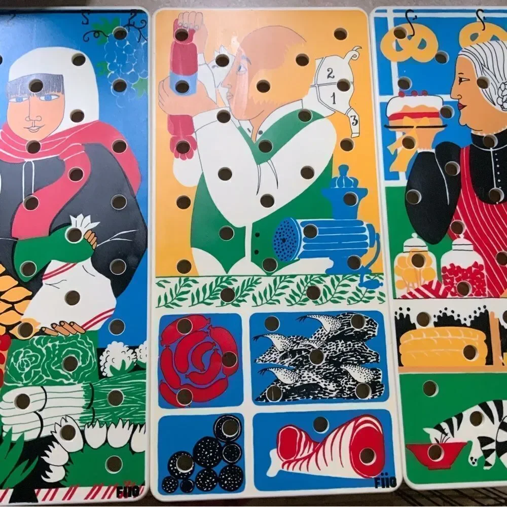 VINTAGE 1980s Swedish Color and Counting Children’s Board Game by Fiig